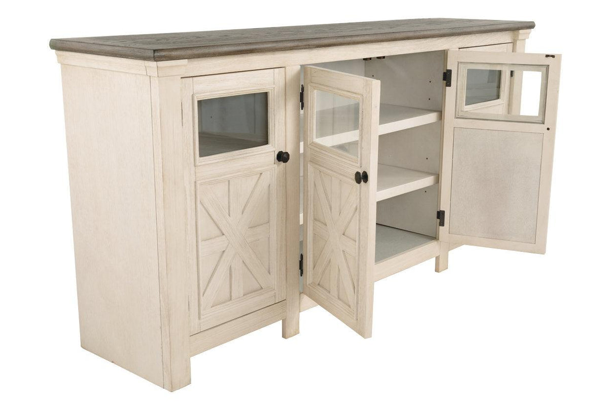 Bolanburg Two-tone 74" TV Stand by Ashley at Eve Furniture