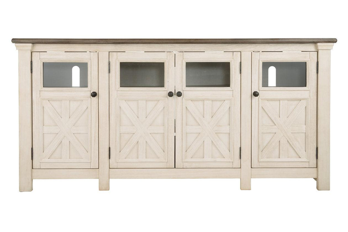 Bolanburg Two-tone 74" TV Stand by Ashley at Eve Furniture