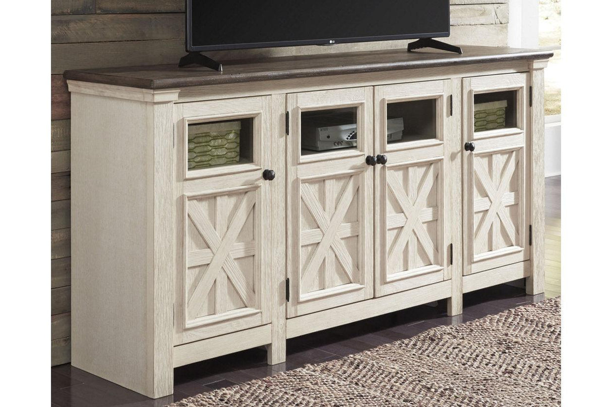 Bolanburg Two-tone 74" TV Stand by Ashley at Eve Furniture