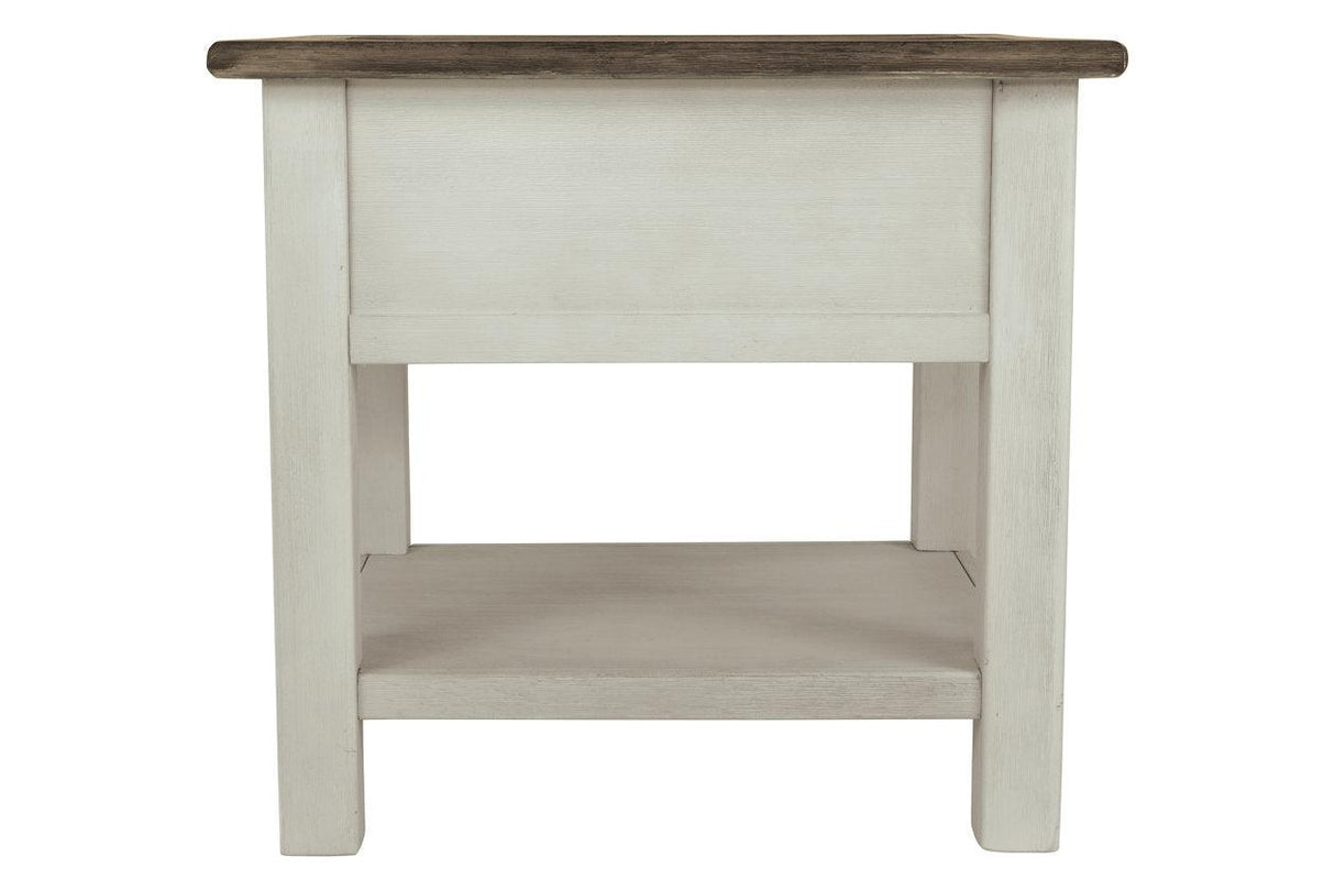 Bolanburg Two-tone Chairside End Table with USB Ports & Outlets by Ashley at Eve Furniture