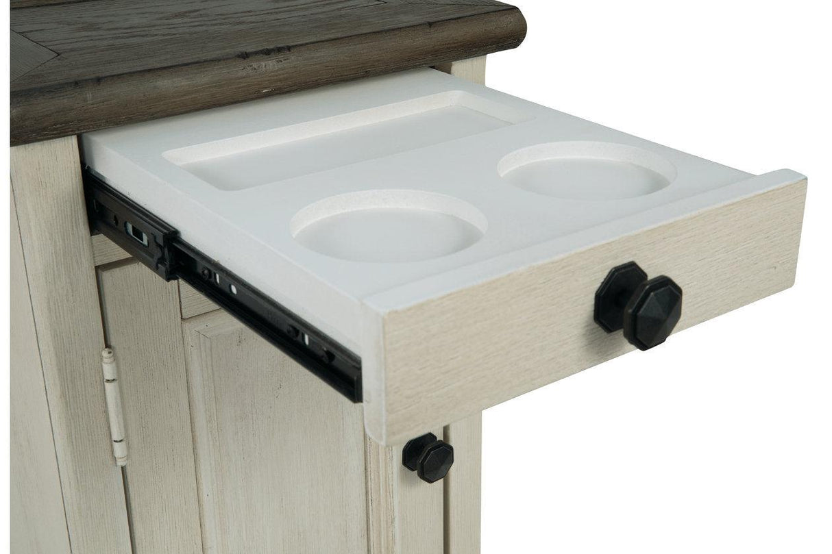 Bolanburg Two-tone Coffee Table and 2 Chairside End Tables by Ashley at Eve Furniture