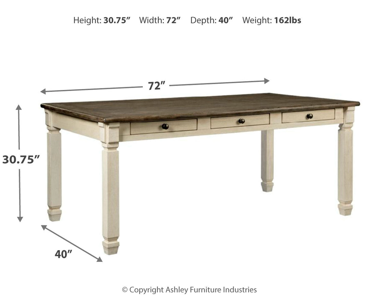 Bolanburg Two-tone Dining Table and 4 Chairs by Ashley at Eve Furniture