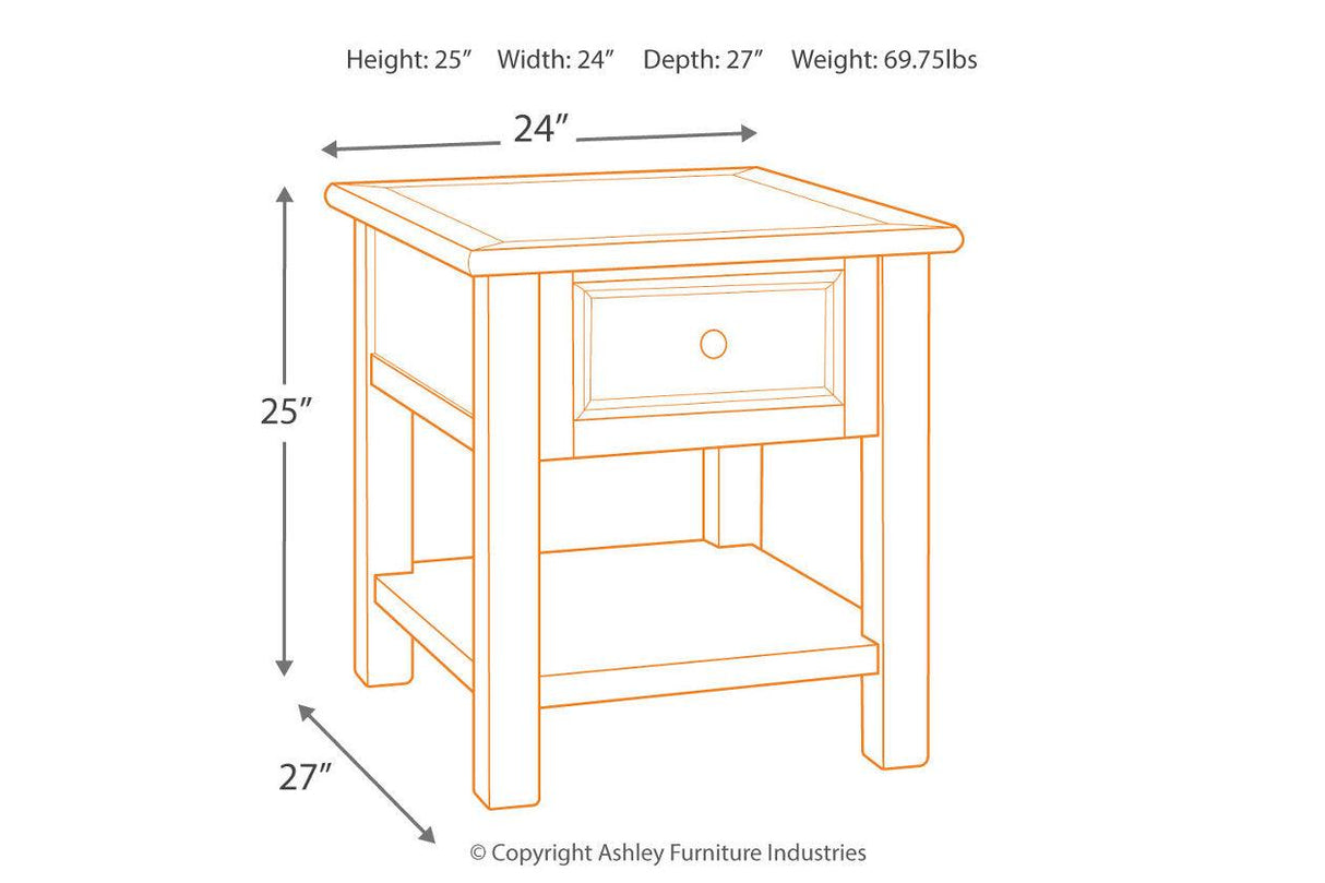Bolanburg Two-tone End Table by Ashley at Eve Furniture