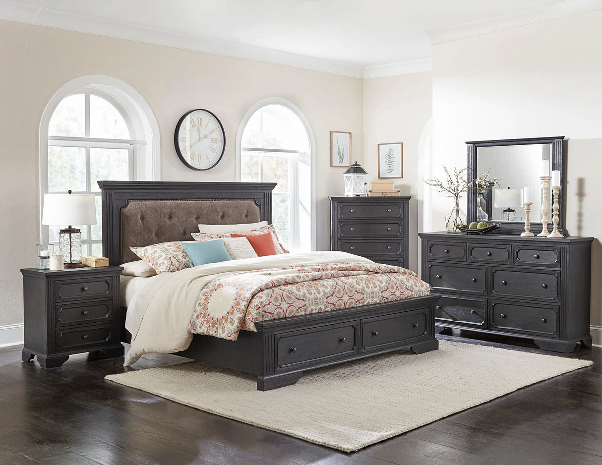 Bolingbrook Wire-Brushed Charcoal Dresser by Homelegance at Eve Furniture