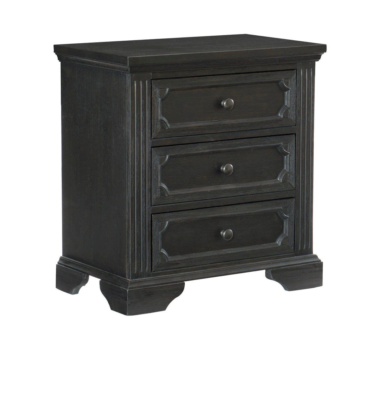 Bolingbrook Wire-Brushed Charcoal Nightstand by Homelegance at Eve Furniture