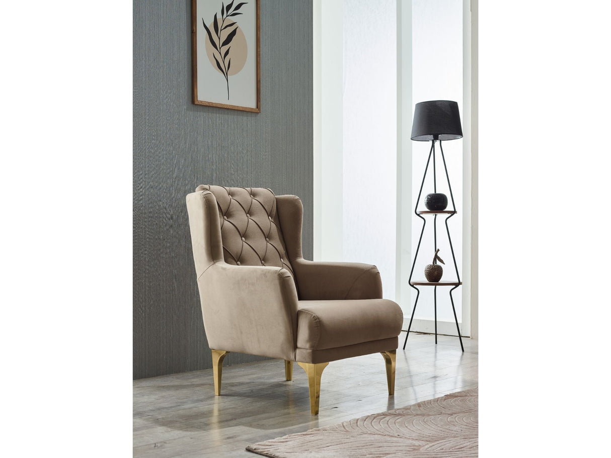 Bolivya 3-pieces (Sofa & Loveseat & Chair) Livingroom Set in Beige by Furnia at Eve Furniture