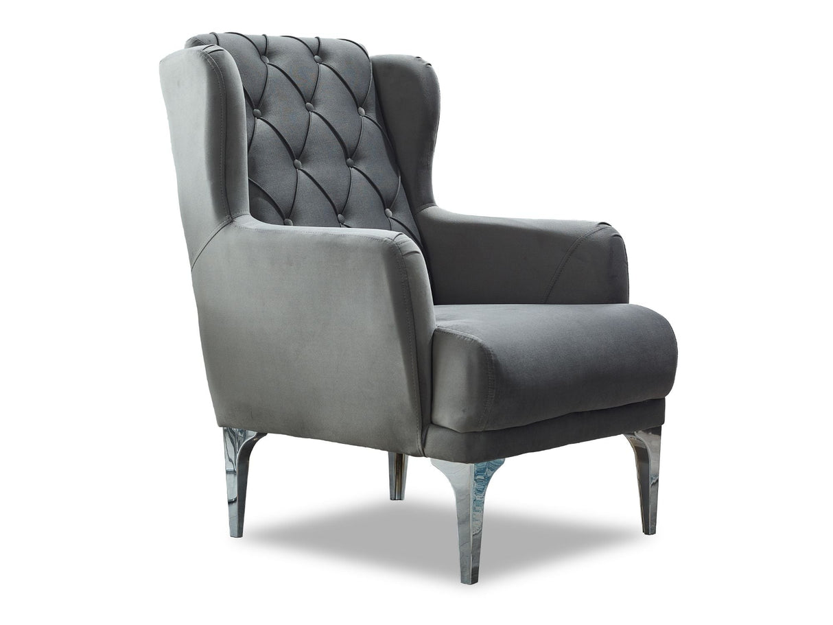 Bolivya 3-pieces (Sofa & Loveseat & Chair) Livingroom Set in Grey by Furnia at Eve Furniture