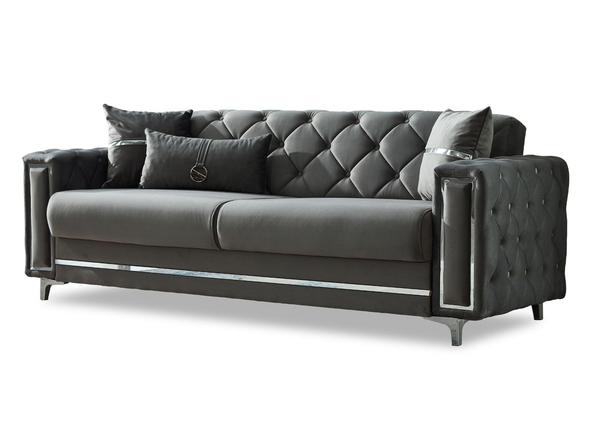 Bolivya 3-pieces (Sofa & Loveseat & Chair) Livingroom Set in Grey by Furnia at Eve Furniture