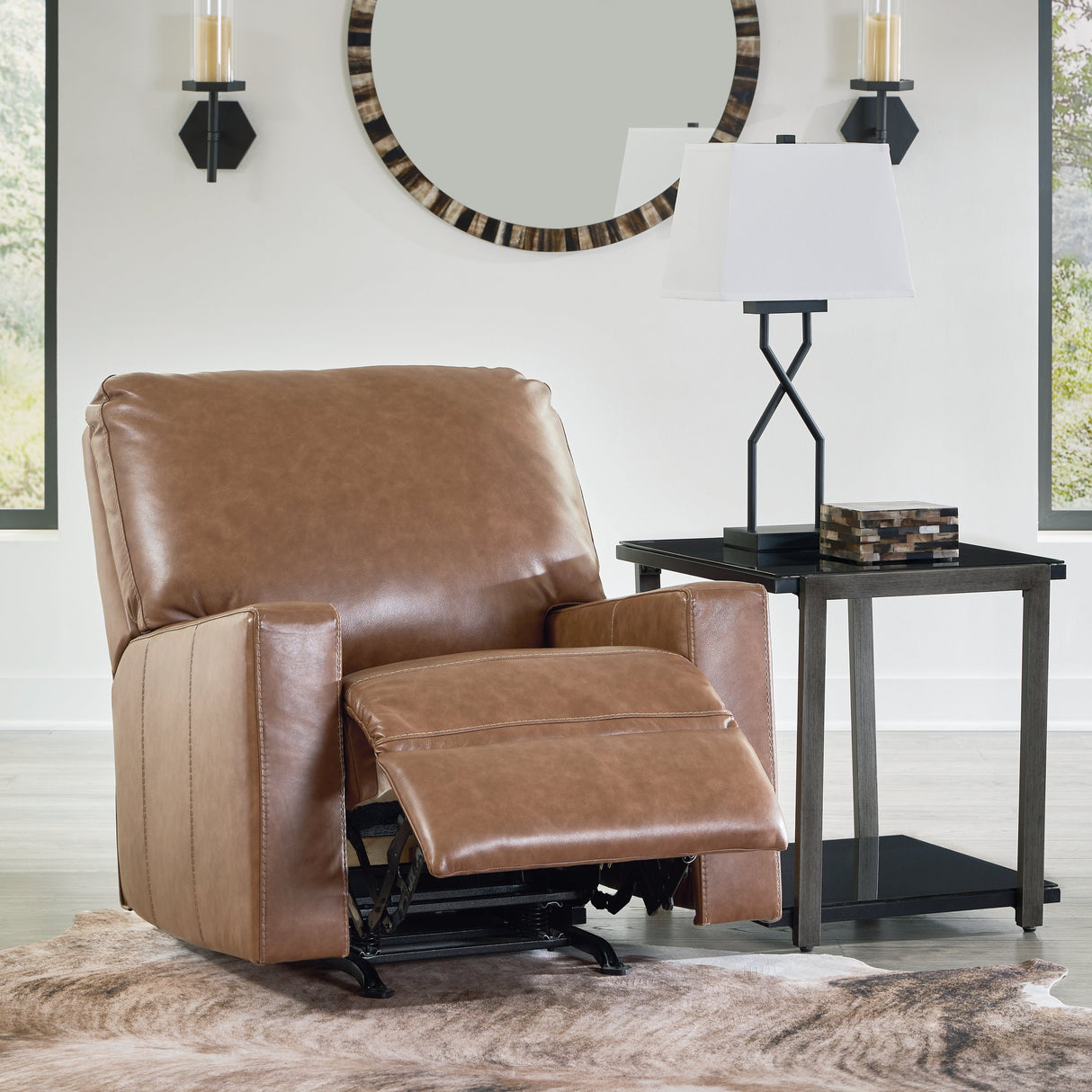 Bolsena Caramel Recliner by Ashley at Eve Furniture