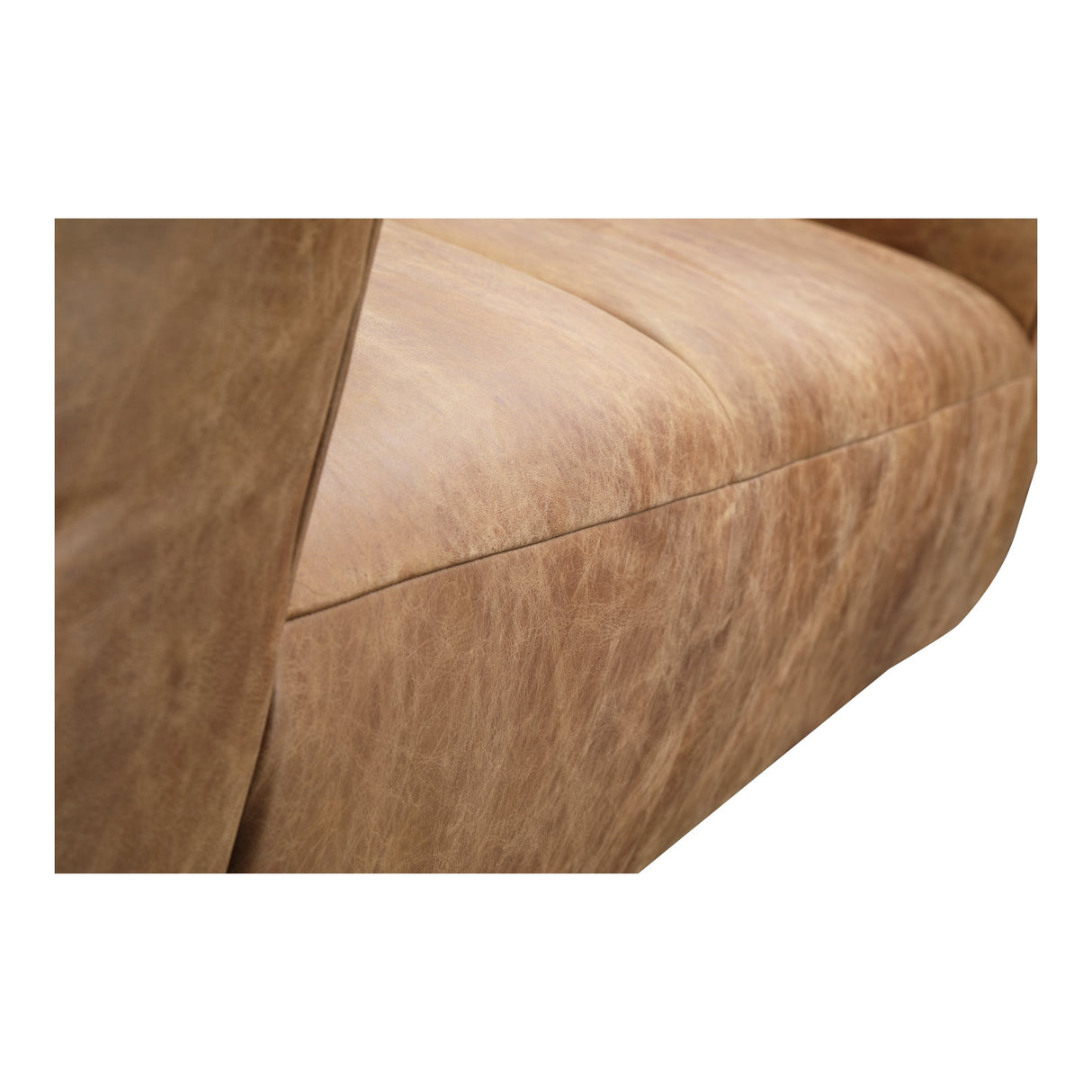 Bolton Brown Leather Sofa by Moe's Home at Eve Furniture
