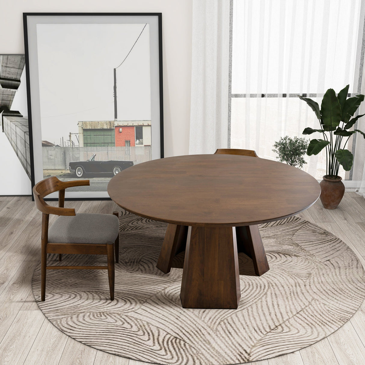 Bolton Round Walnut Dining Table by Ashcroft Imports at Eve Furniture