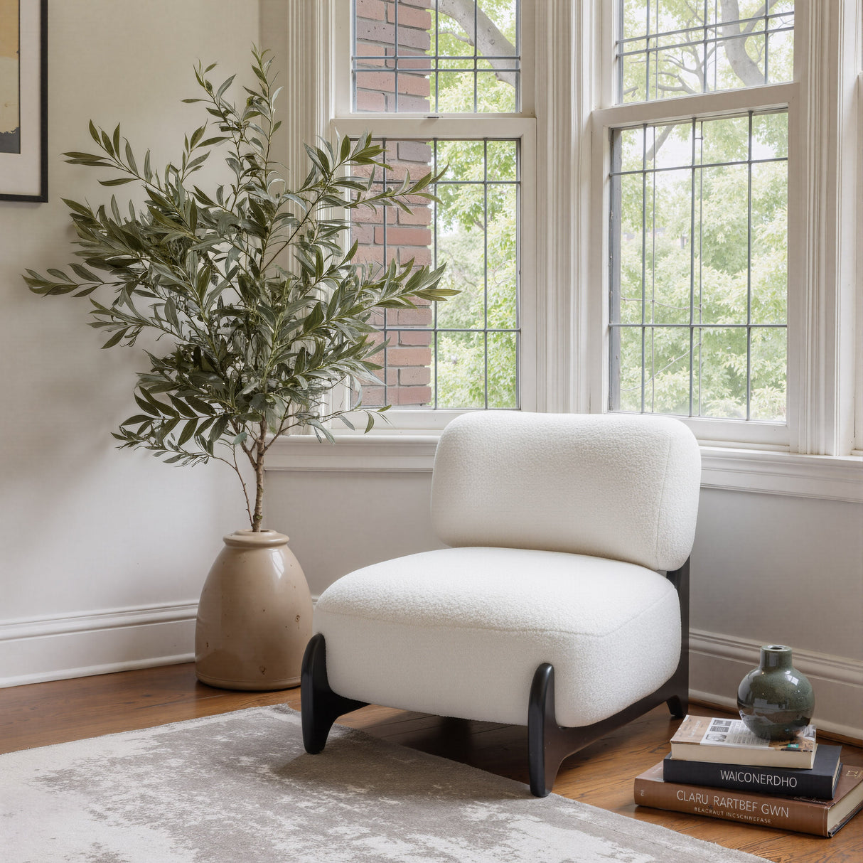 Bombo White Accent Chair by Zuomod at Eve Furniture