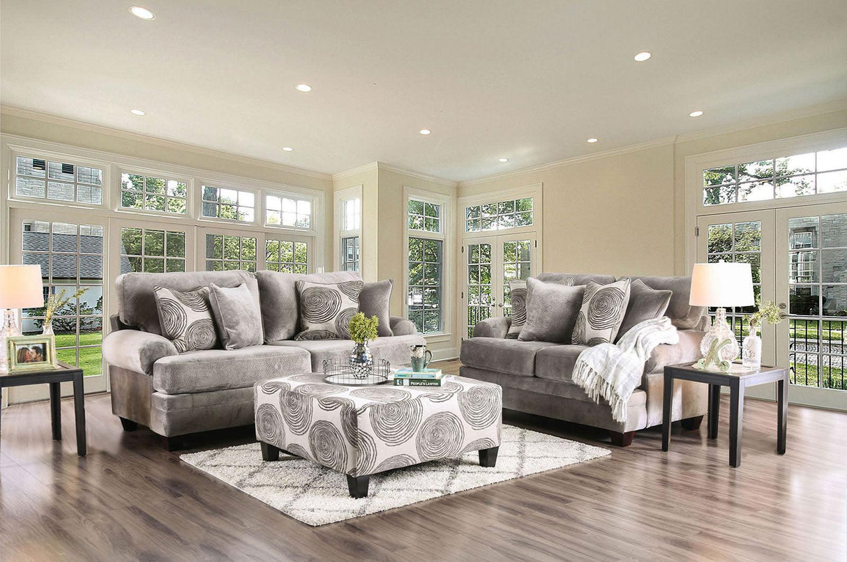 Bonaventura Gray/Pattern Sofa by Furniture of America at Eve Furniture