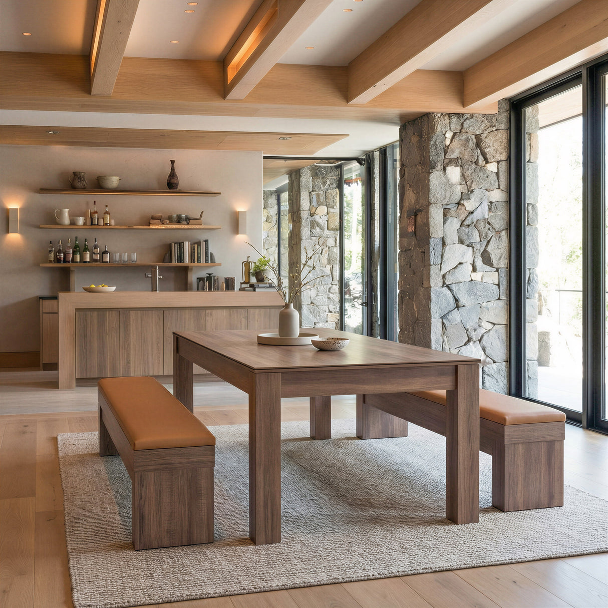 Bonker Brown 3 in 1 Table by Zuomod at Eve Furniture