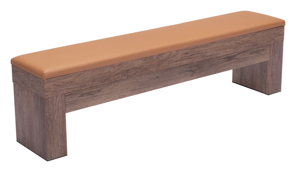 Bonker Brown Storage Bench (Set of 2) by Zuomod at Eve Furniture