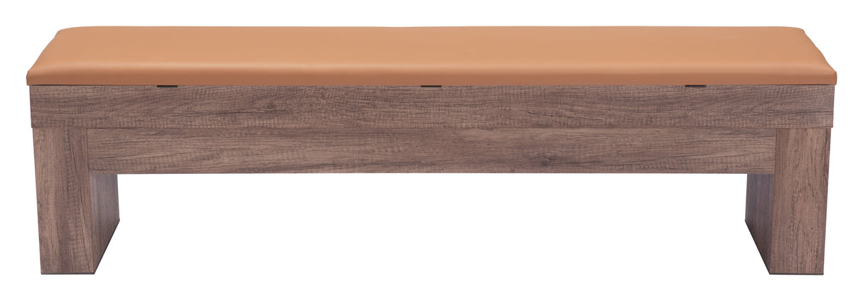 Bonker Brown Storage Bench (Set of 2) by Zuomod at Eve Furniture
