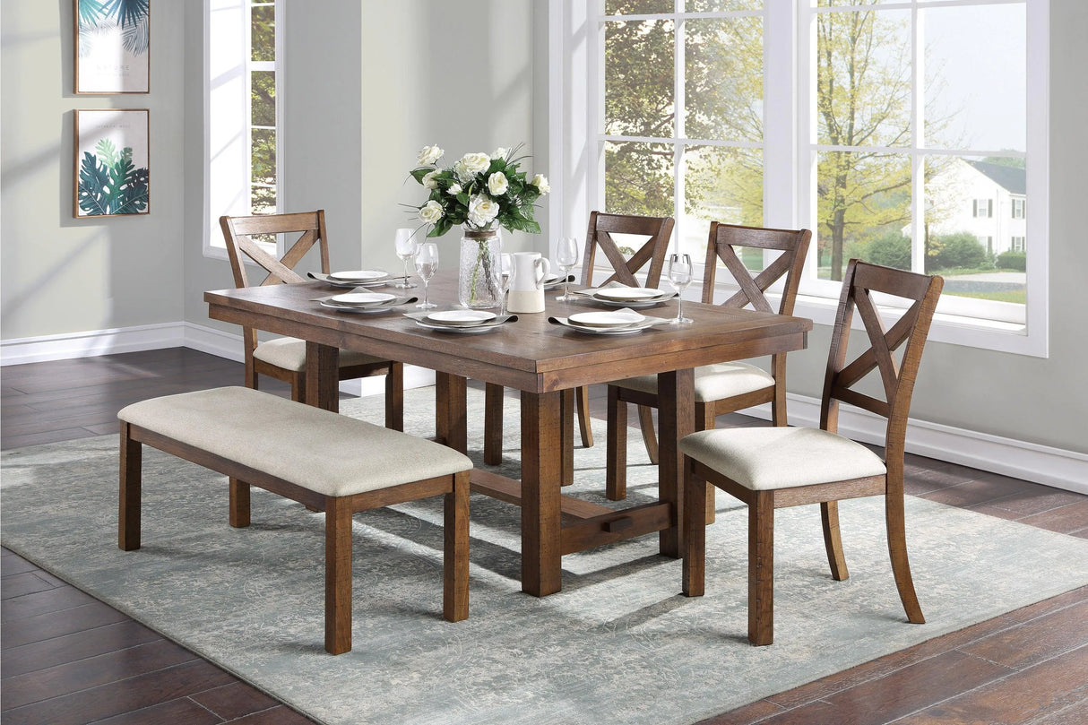 Bonner Brown Dining Table by Homelegance at Eve Furniture