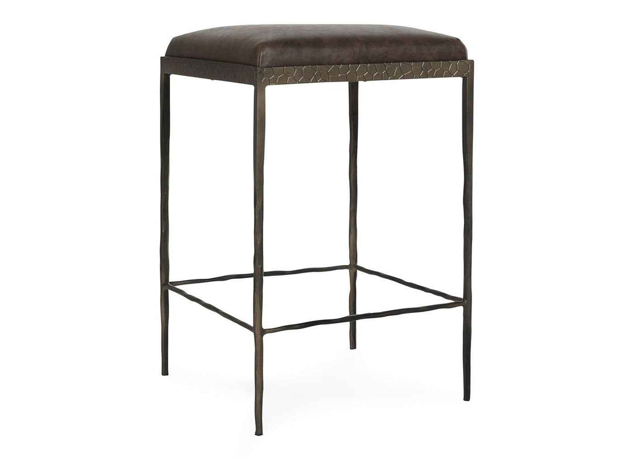 Bose Cocoa Brown Leather Counter Stool by Classic Home at Eve Furniture