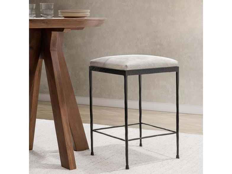 Bose Hide White/Black Counter Stool by Classic Home at Eve Furniture