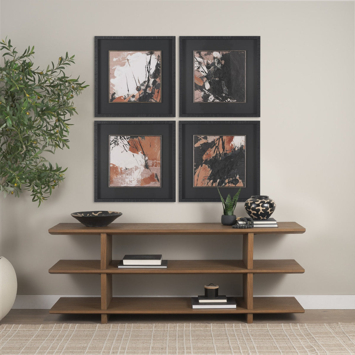 Bosma Black and Cream Ceramic Decorative Bowl by Mercana at Eve Furniture
