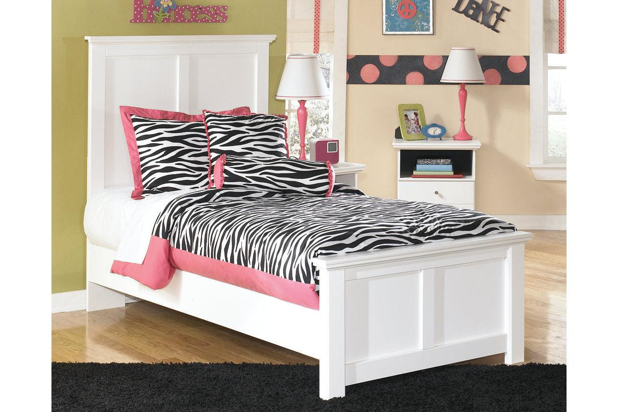 Bostwick Shoals White Twin Panel Bed by Ashley at Eve Furniture