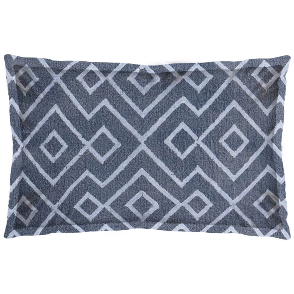 Boswell III Blue Diamond Patterned Pillow Cover by Mercana at Eve Furniture