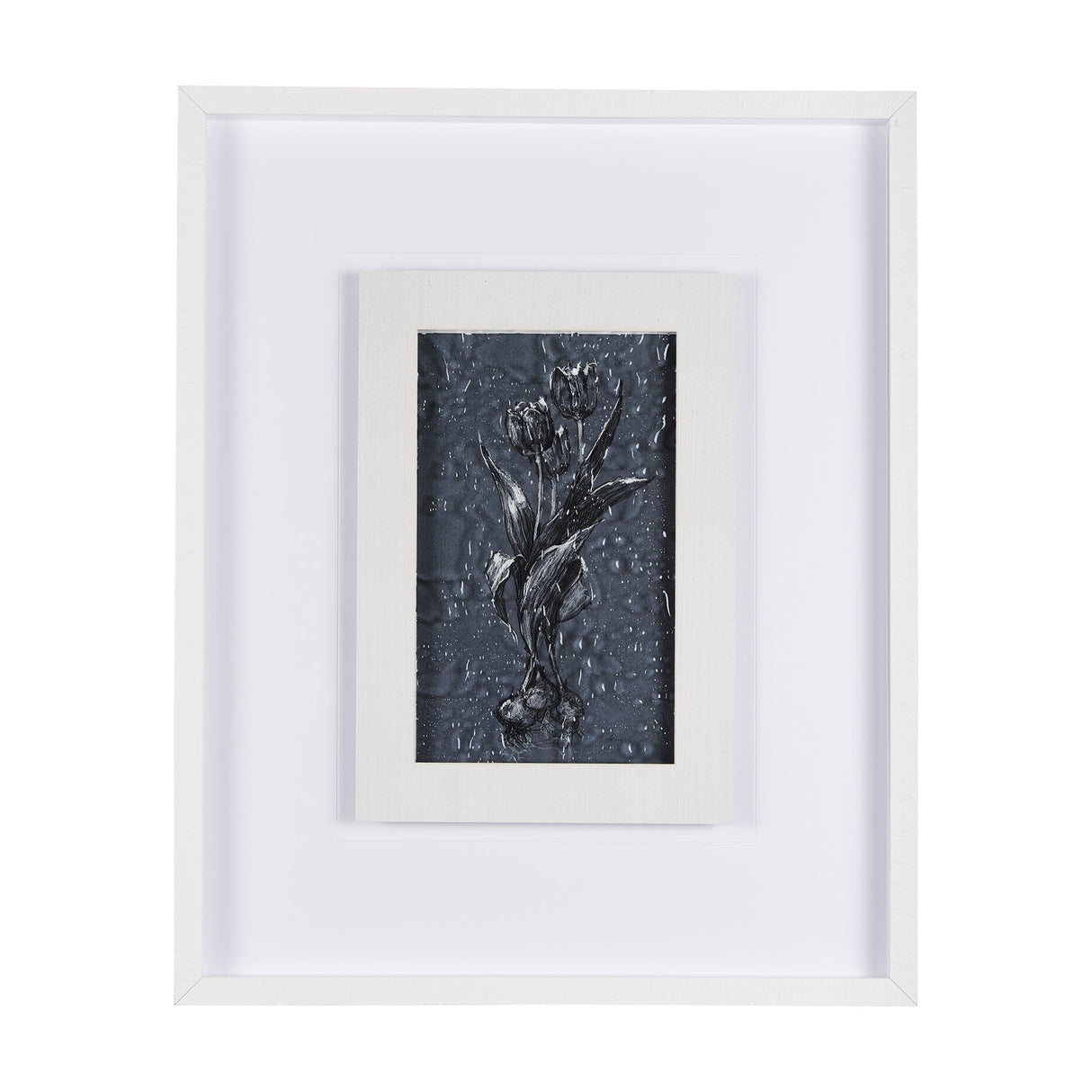 Botanical sketches I (Blue) by Mercana Studio Hand Embellished Framed Art Print Matted under Glass by Mercana at Eve Furniture