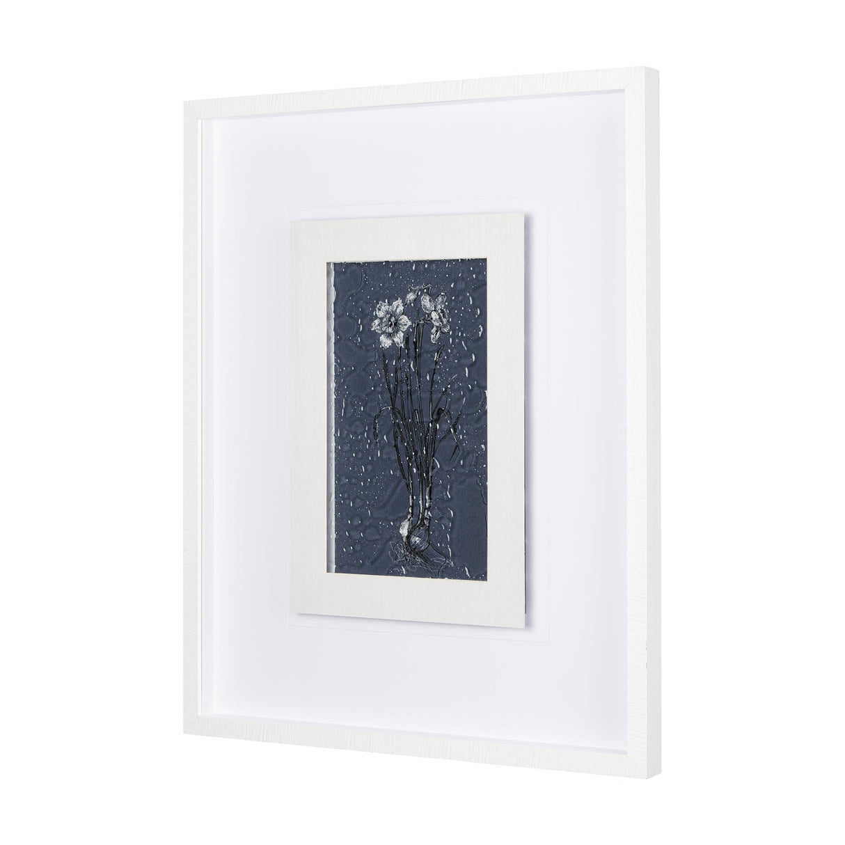 Botanical sketches II (Blue) by Mercana Studio Hand Embellished Framed Art Print Matted under Glass by Mercana at Eve Furniture
