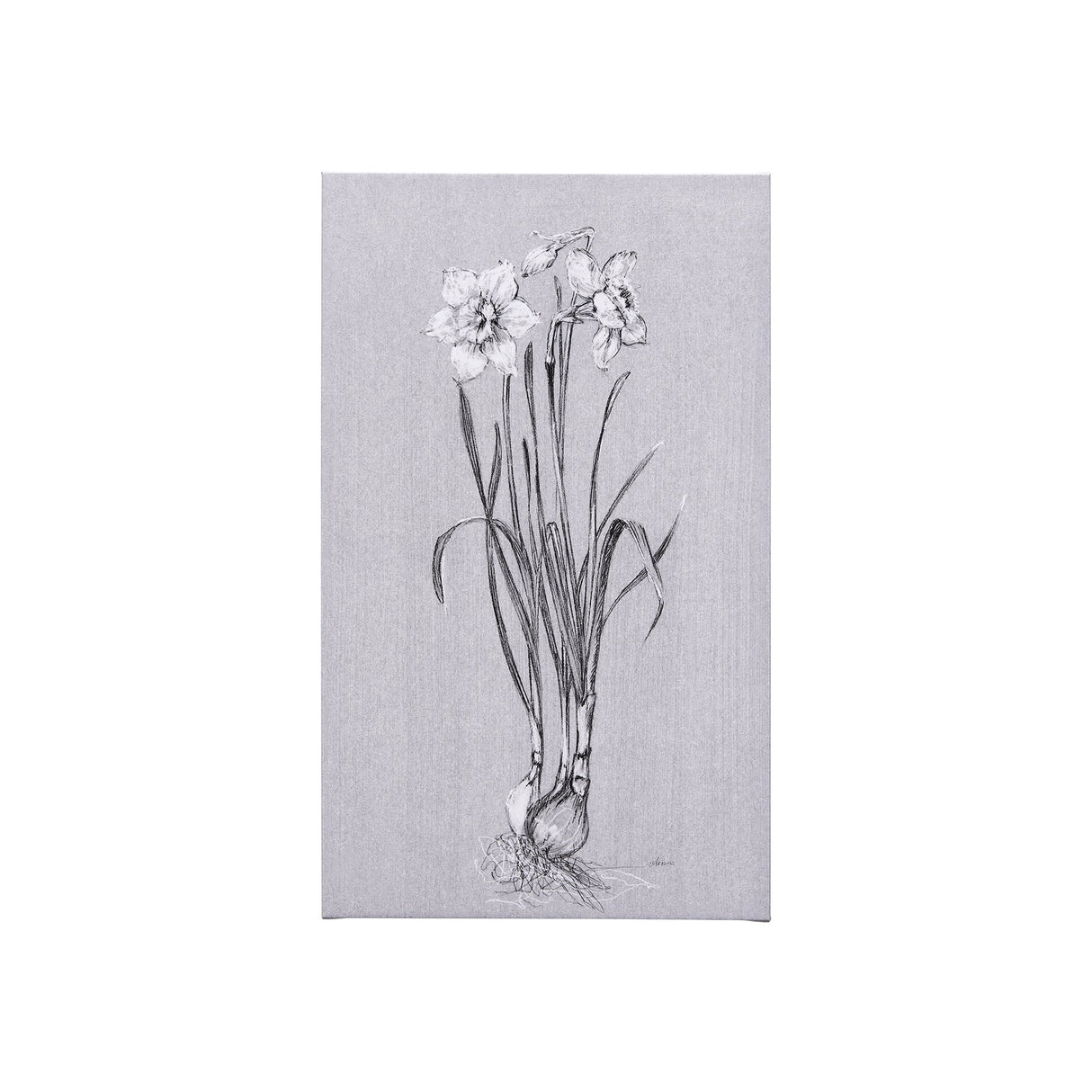 Botanical sketches II (Grey) by Mercana Studio a Hand Embellished Textured Canvas by Mercana at Eve Furniture