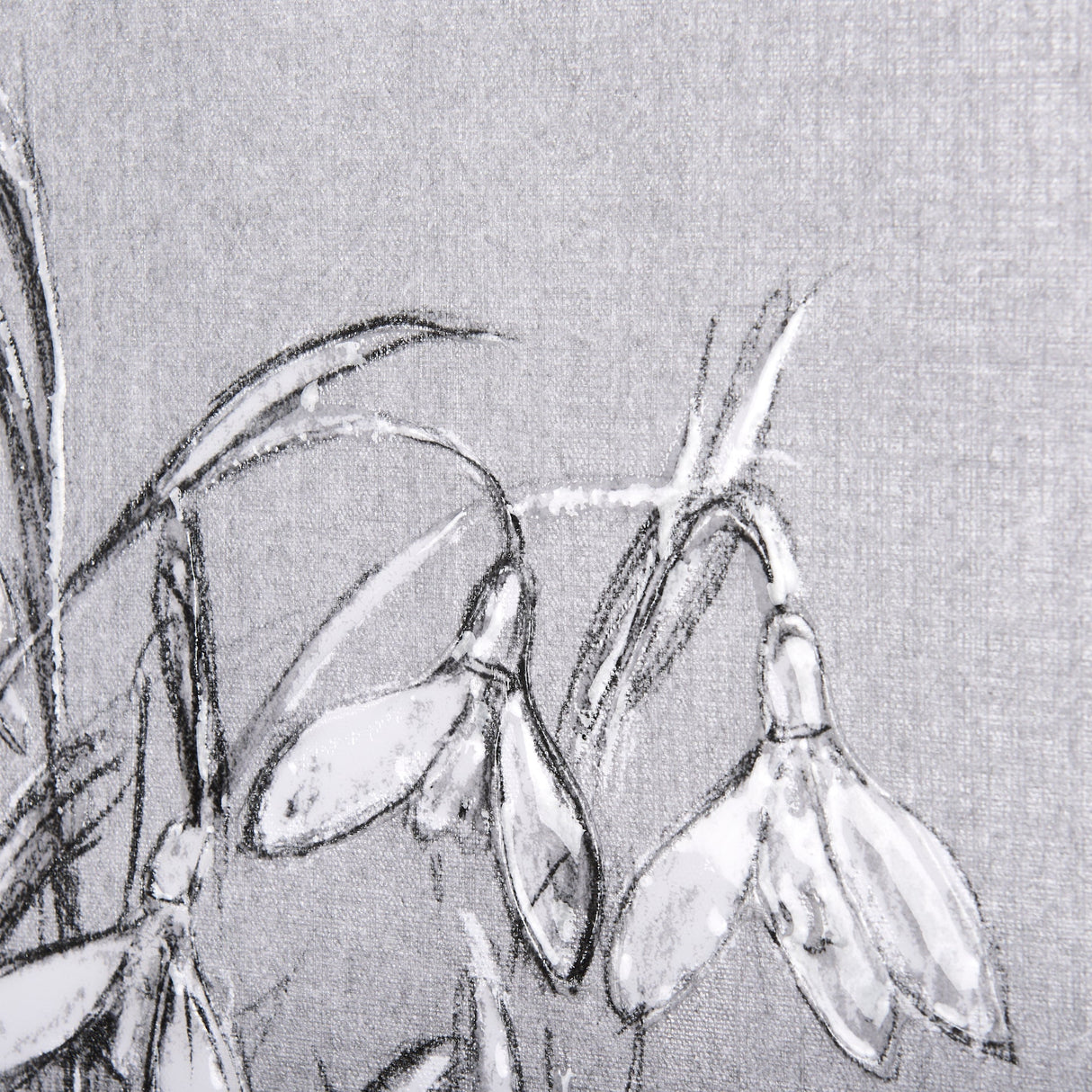 Botanical sketches VI (Grey) by Mercana Studio a Hand Embellished Textured Canvas by Mercana at Eve Furniture