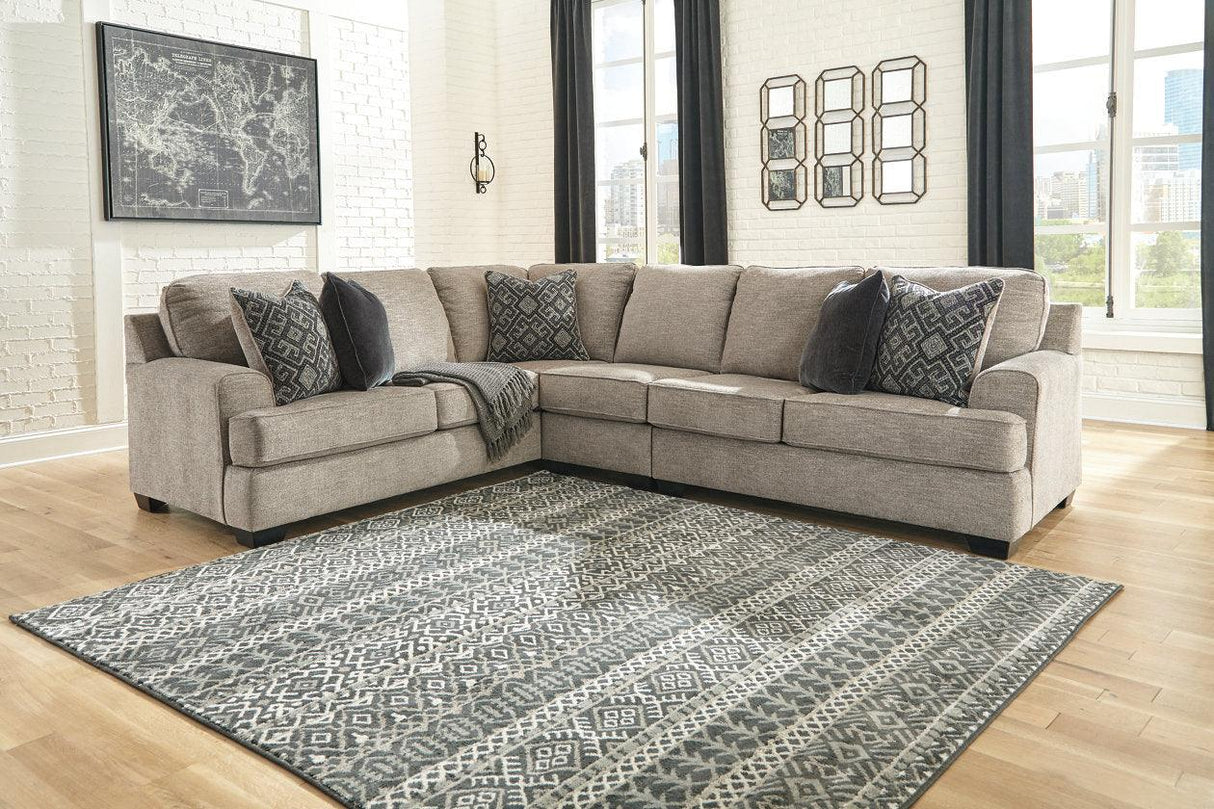 Bovarian Stone 3-Piece Left Arm Facing (LAF) Sectional by Ashley at Eve Furniture