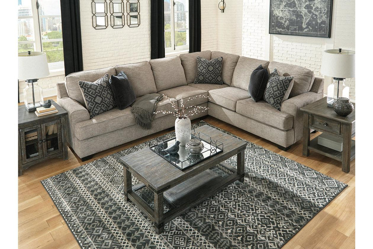 Bovarian Stone 3-Piece Right Arm Facing (RAF) Sectional by Ashley at Eve Furniture