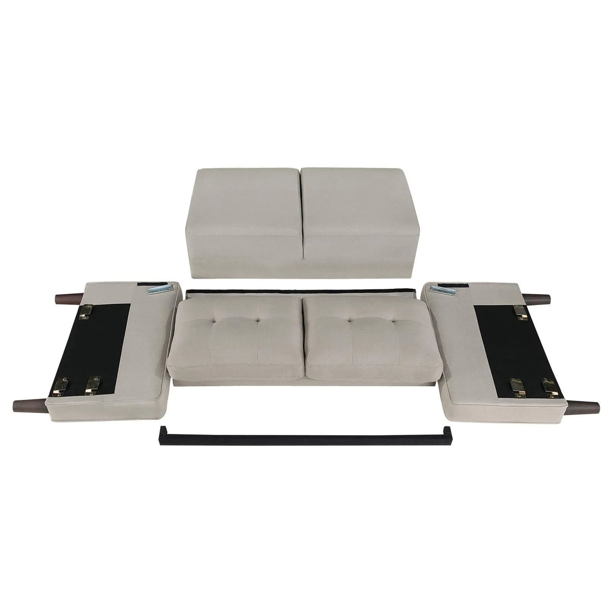 Bowen Beige 3-piece Upholstered Track Arms Tufted Sofa Set by Coaster at Eve Furniture