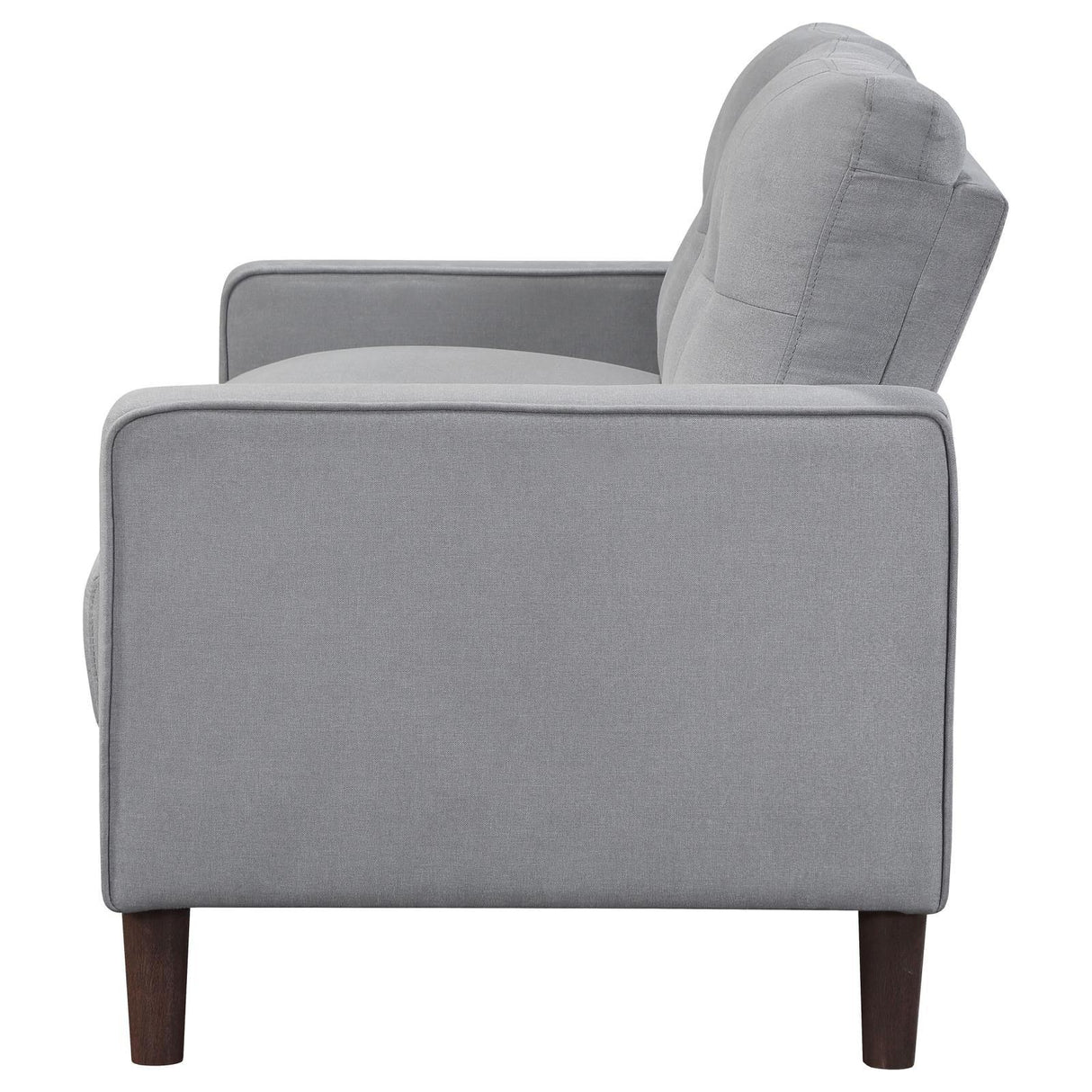 Bowen Gray Upholstered Track Arms Tufted Loveseat by Coaster at Eve Furniture