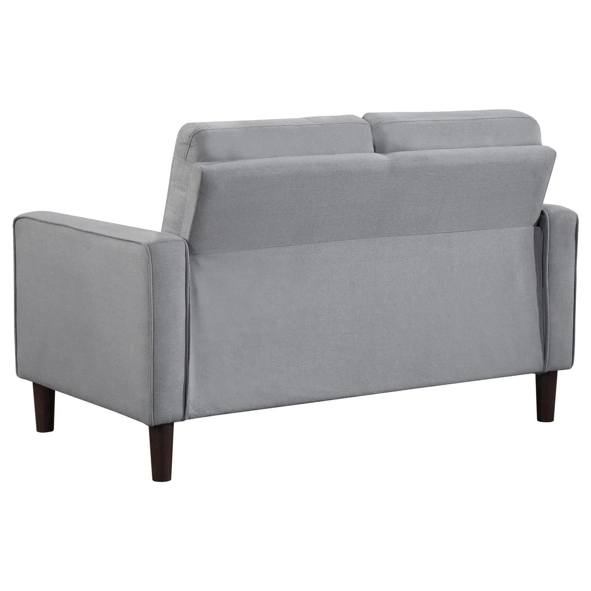 Bowen Gray Upholstered Track Arms Tufted Loveseat by Coaster at Eve Furniture