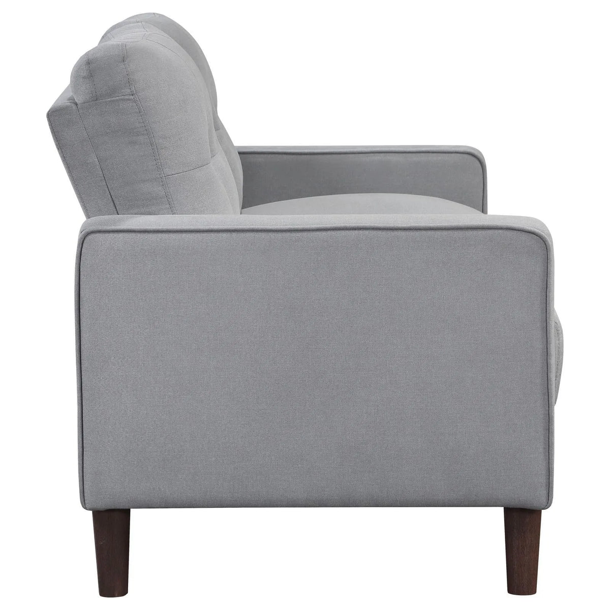 Bowen Gray Upholstered Track Arms Tufted Loveseat by Coaster at Eve Furniture
