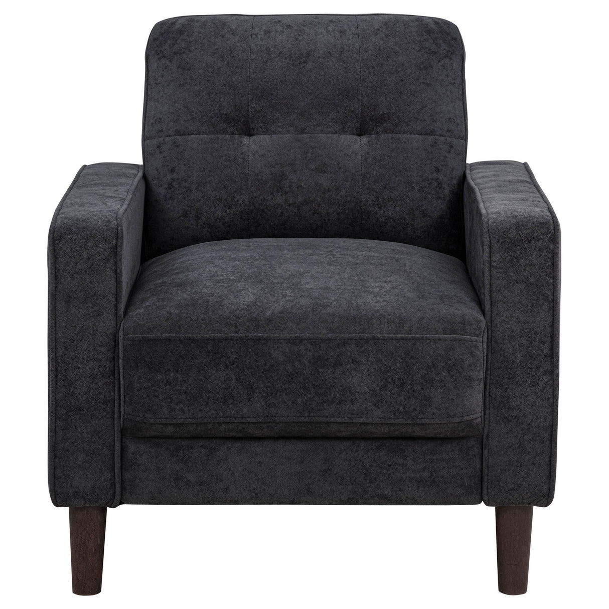 Bowen II Steel Grey Fabric Upholstered Track Accent Chair by Coaster at Eve Furniture