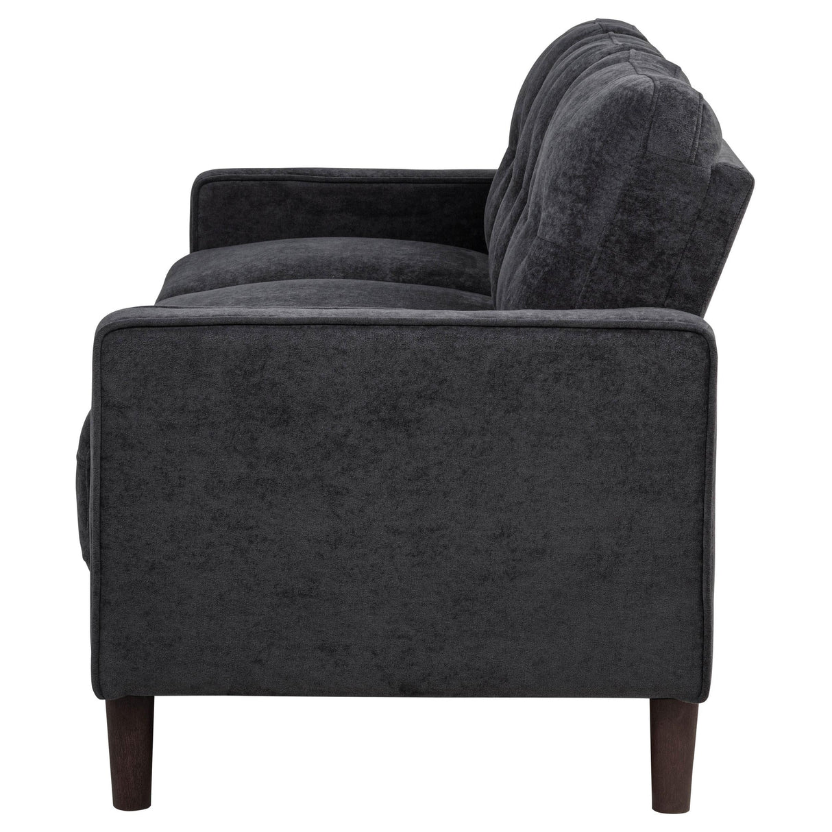 Bowen II Steel Grey Fabric Upholstered Track Arm Sofa by Coaster at Eve Furniture