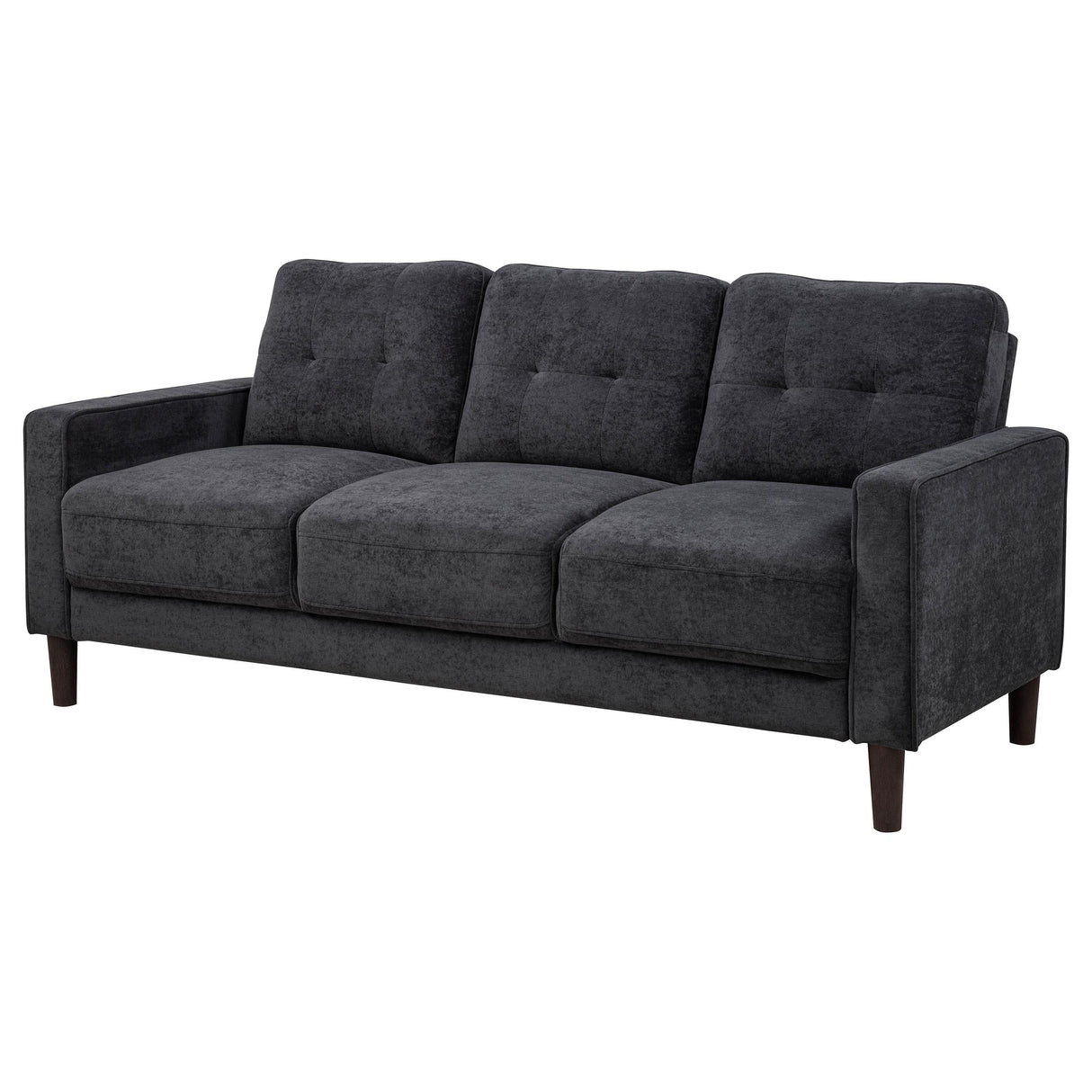 Bowen II Steel Grey Fabric Upholstered Track Arm Sofa by Coaster at Eve Furniture