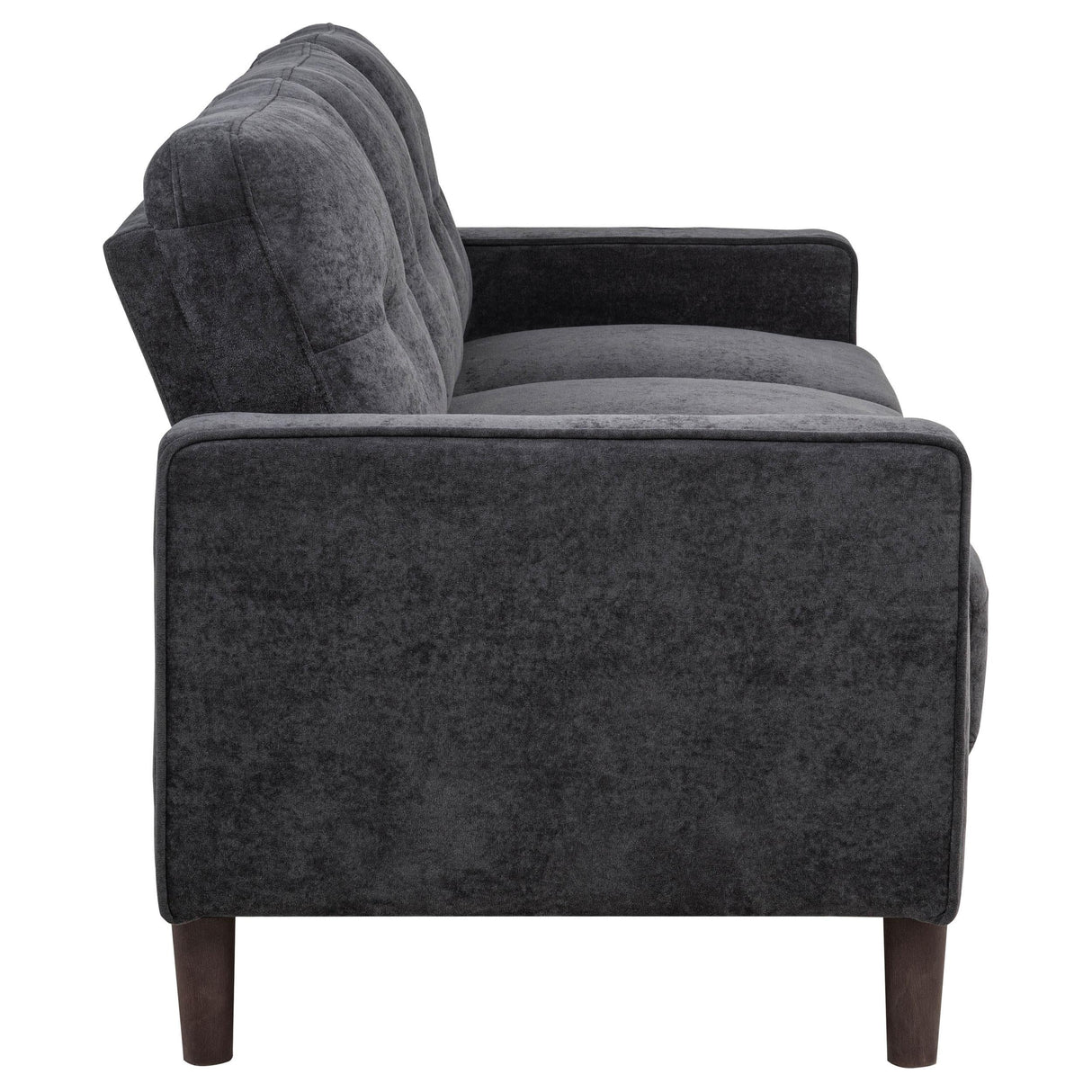 Bowen II Steel Grey Fabric Upholstered Track Arm Sofa by Coaster at Eve Furniture