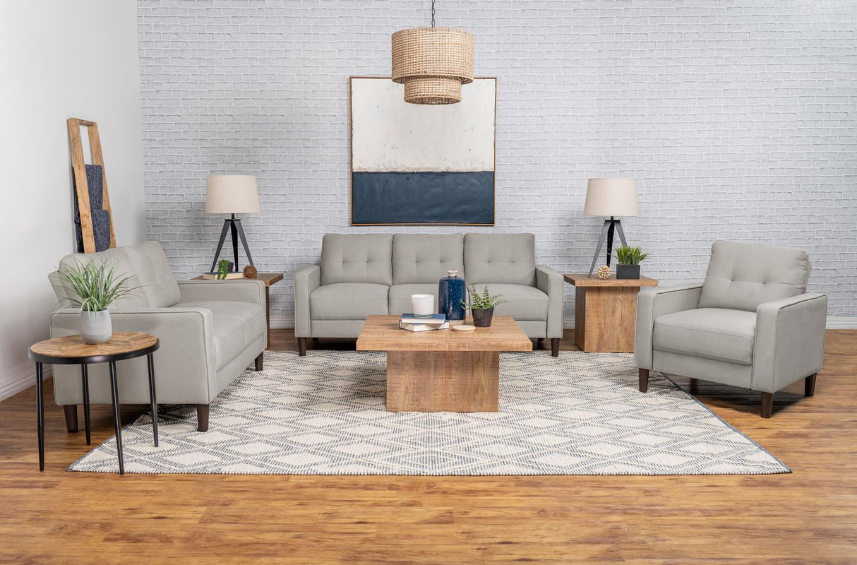 Bowen Upholstered Track Arm Tufted Sofa Beige by Coaster at Eve Furniture