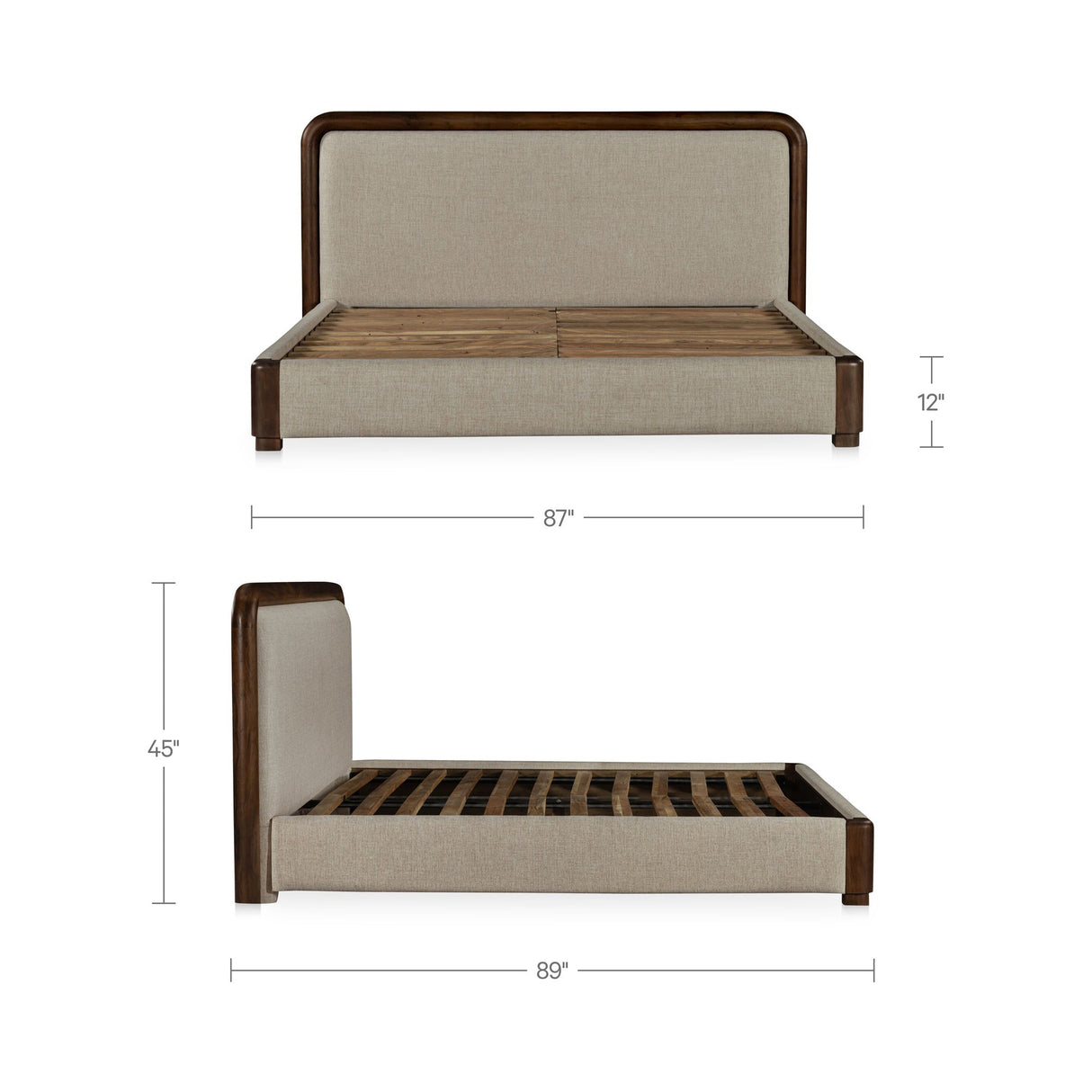 Bower Brown/Dark Brown King Bed by Moe's Home at Eve Furniture