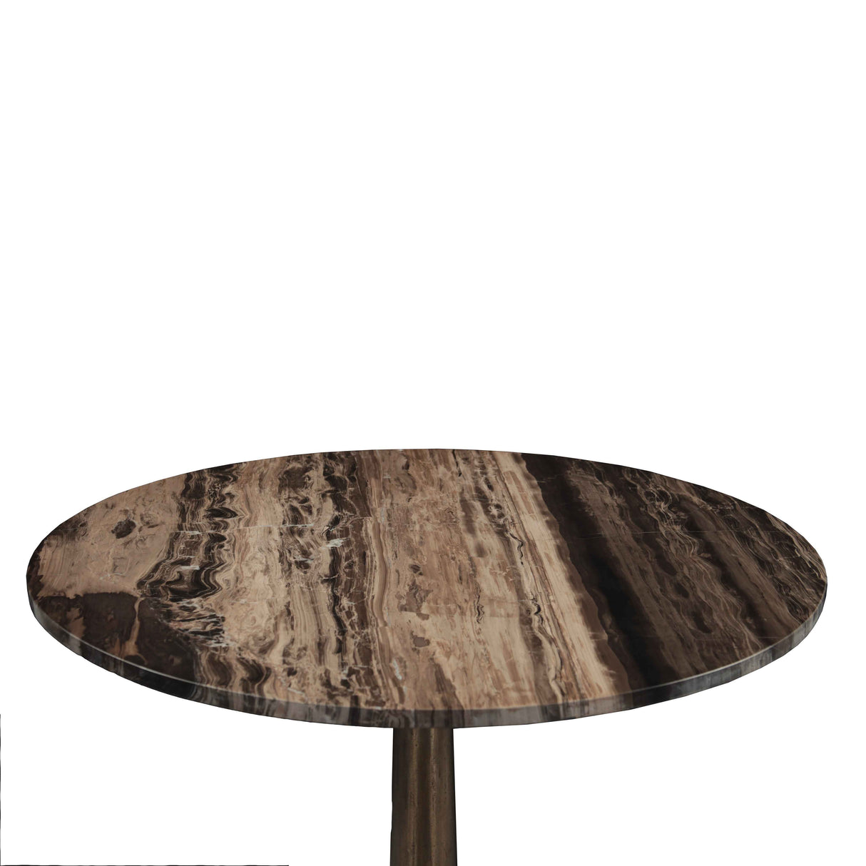 Bowery 36" Gathering Table with Cappuccino Marble and Antique Gold Hexagon Base by Home Trends & Design at Eve Furniture