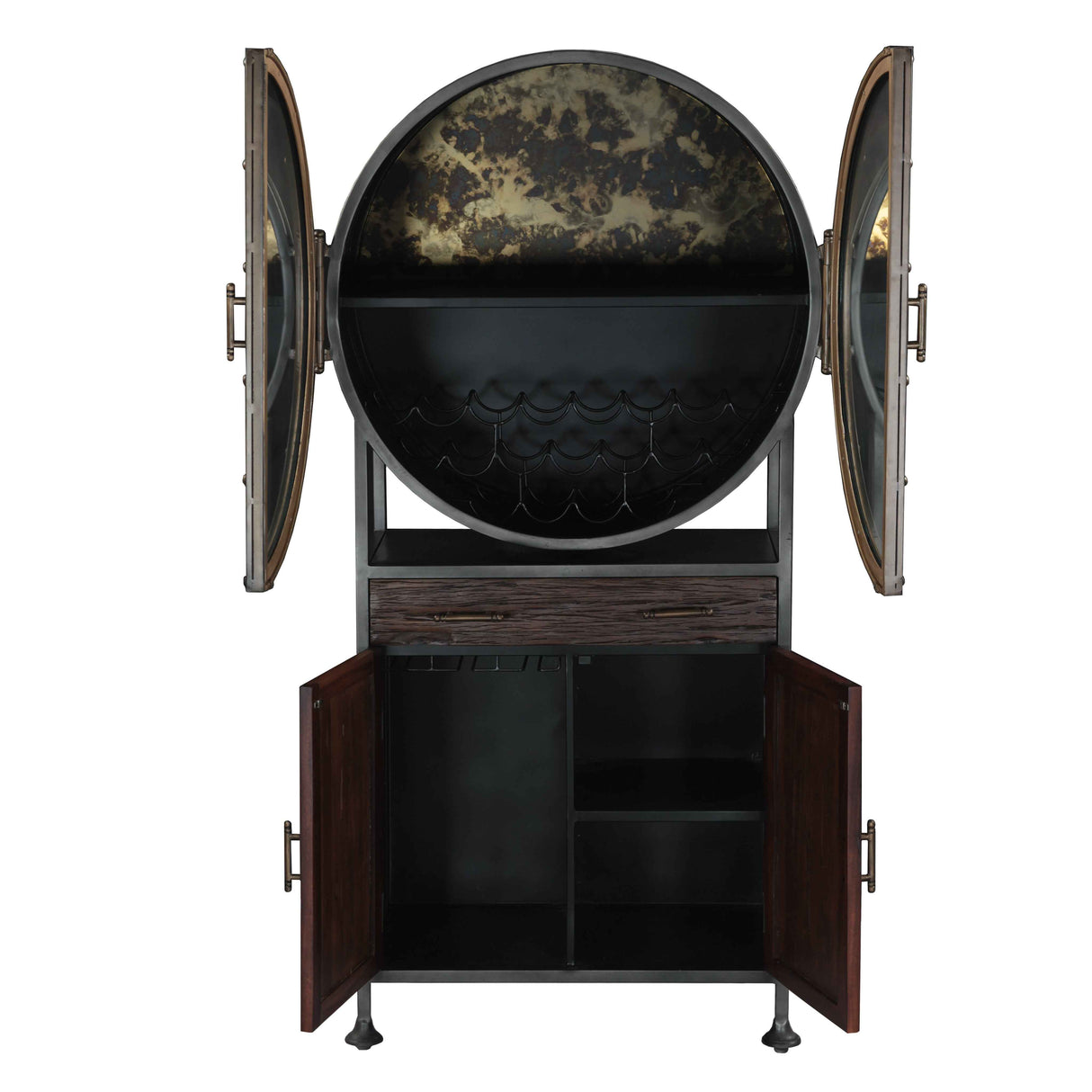 Bowery 74" Tall Round Bar Cabinet by Home Trends & Design at Eve Furniture