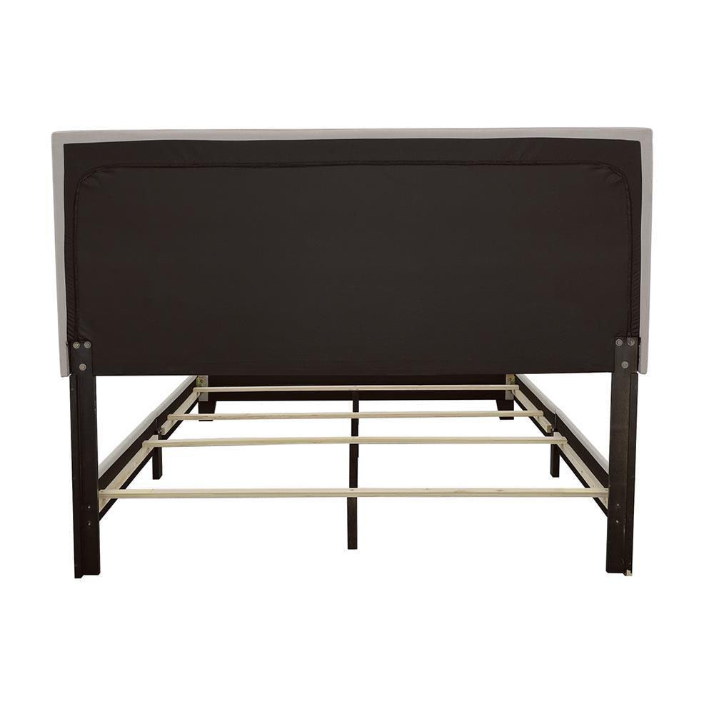 Boyd Ivory Queen Upholstered Bed with Nailhead Trim by Coaster at Eve Furniture