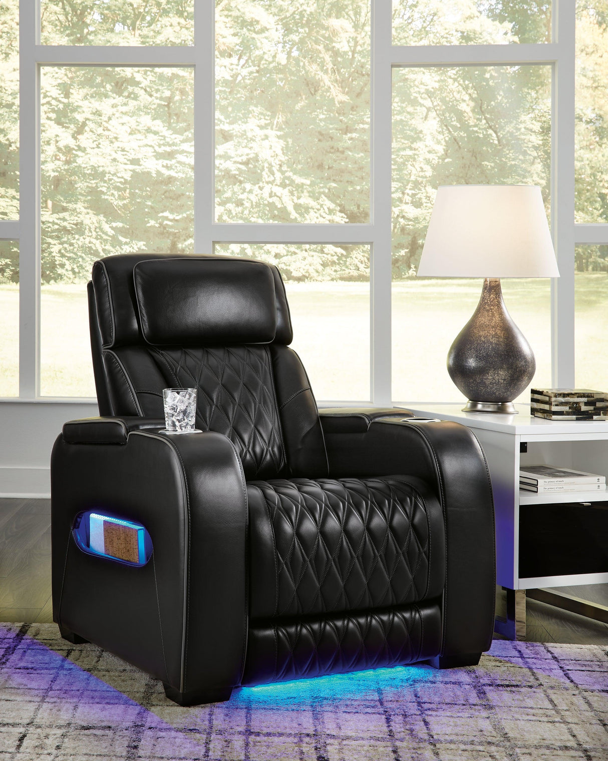 Boyington Black Power Recliner by Ashley at Eve Furniture