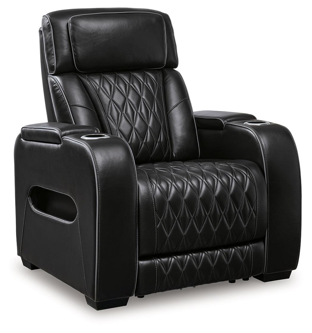 Boyington Black Power Recliner by Ashley at Eve Furniture