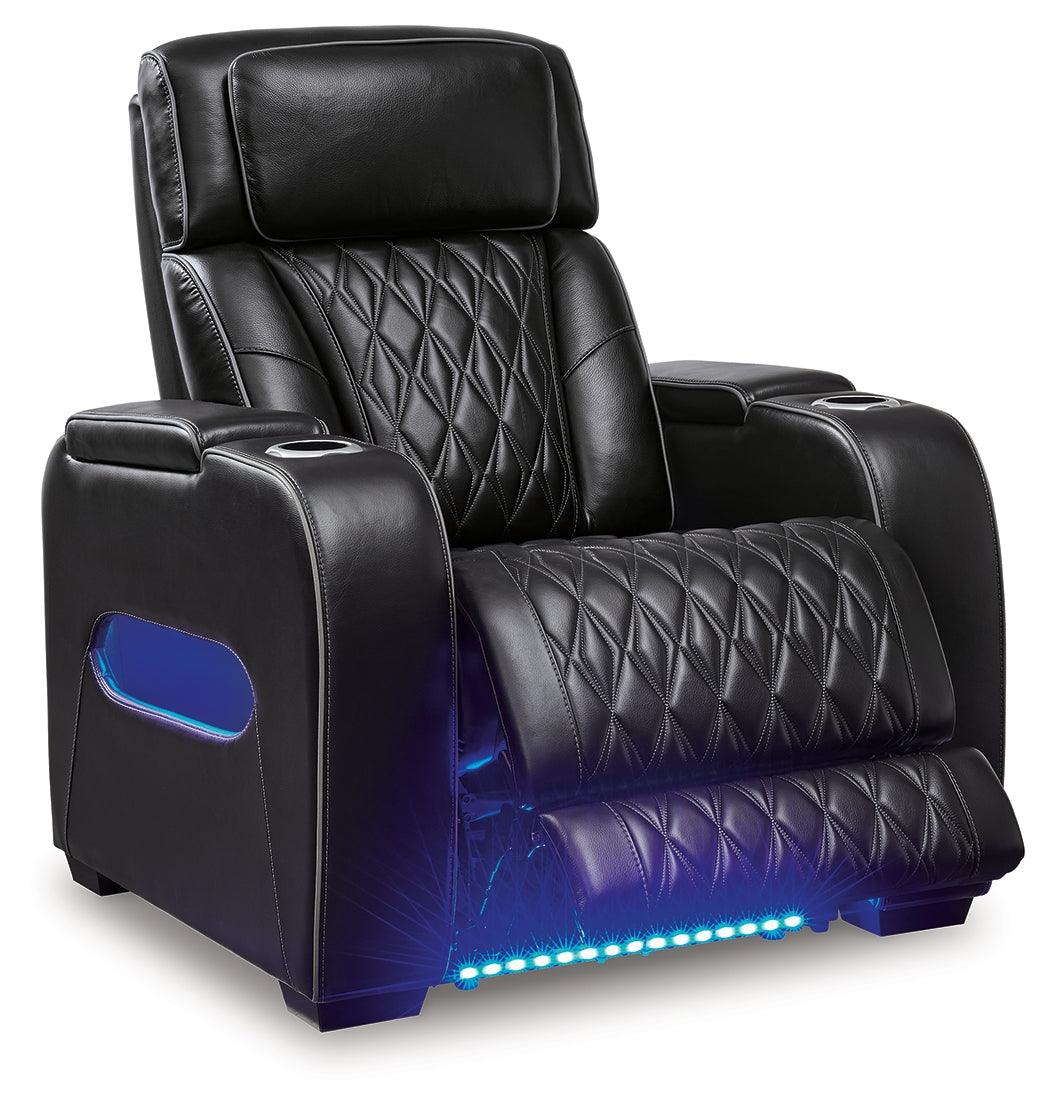 Boyington Black Power Recliner by Ashley at Eve Furniture
