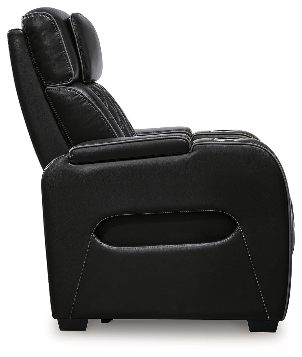 Boyington Black Power Recliner by Ashley at Eve Furniture