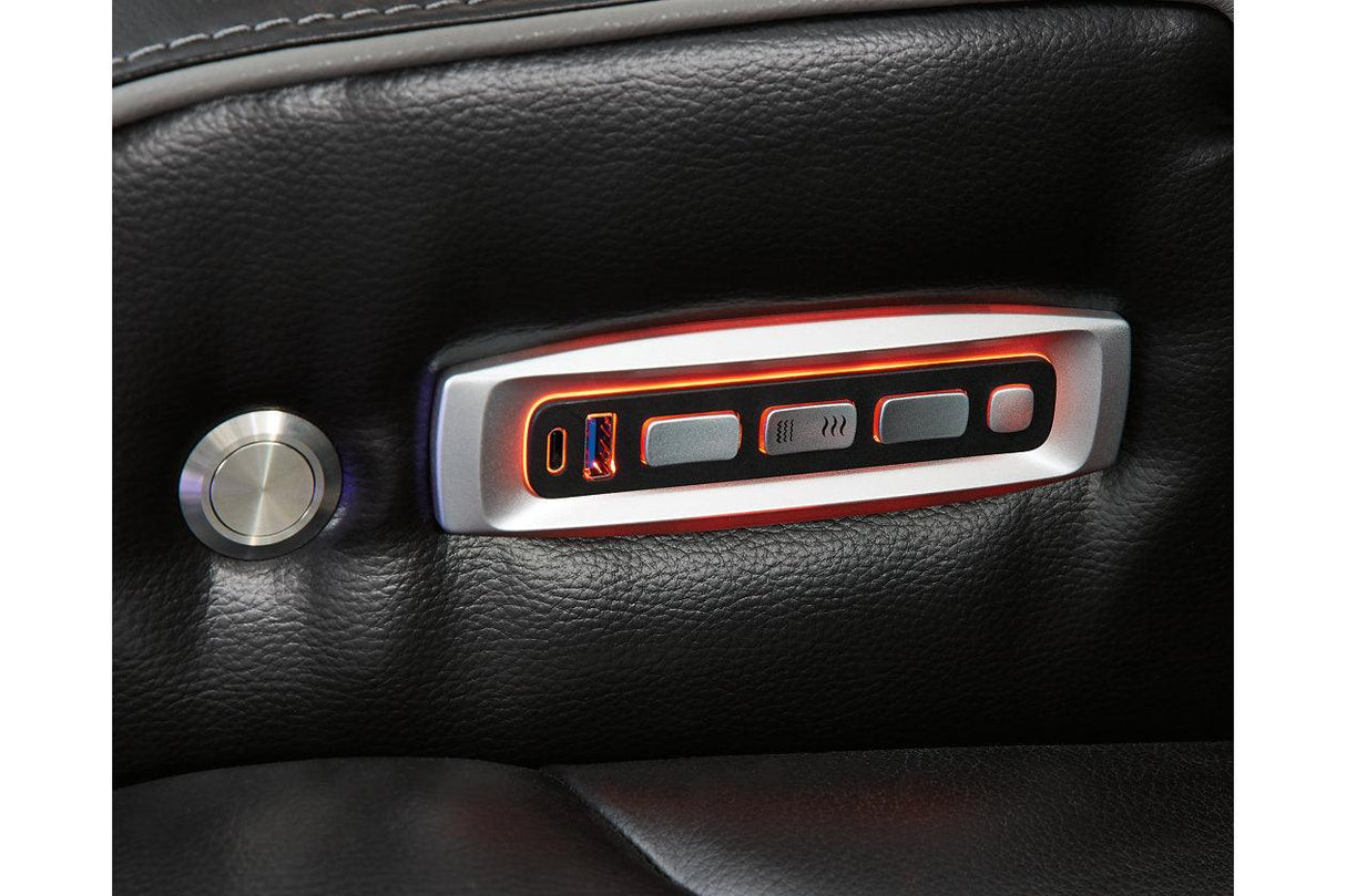 Boyington Black Power Reclining Sofa & Loveseat by Ashley at Eve Furniture